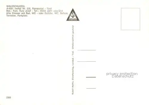 AK / Ansichtskarte Ischgl Waldschl?ssl Hotel Ischgl