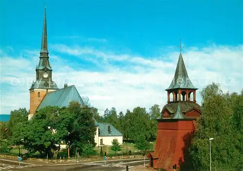 AK / Ansichtskarte Mora_Schweden Kyrka och klockstapel Mora Schweden