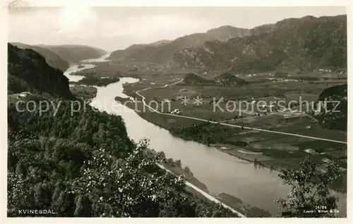 AK / Ansichtskarte Kvinesdal Panorama 