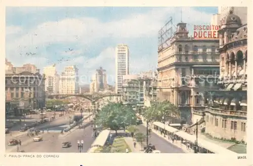 AK / Ansichtskarte San_Paulo Praca do Correio San_Paulo