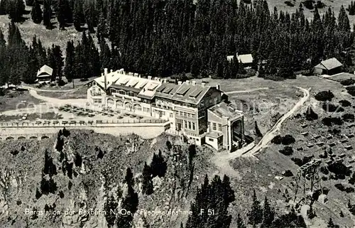 AK / Ansichtskarte Rax Bergstation der Raxbahn Fliegeraufnahme Rax