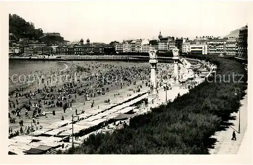 AK / Ansichtskarte San_Sebastian_de_Garabandal Playa a Paseo de la Concha San_Sebastian