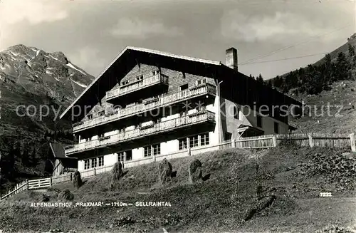 AK / Ansichtskarte Sellraintal Alpengasthof Praxmar Sellraintal