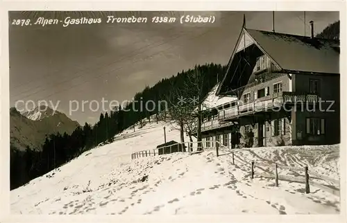 AK / Ansichtskarte Stubaital Alpen Gasthaus Froneben Stubaital