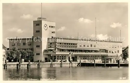 AK / Ansichtskarte Friedrichshafen_Bodensee Hafenbahnhof Friedrichshafen Bodensee