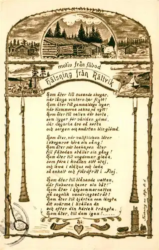 AK / Ansichtskarte Raettvik Motiv fran faebod Raettvik