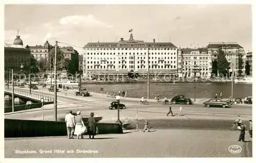 AK / Ansichtskarte Stockholm Grand Hotel och Stroembron Stockholm