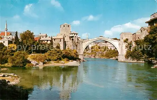 AK / Ansichtskarte Mostar_Moctap Old bridge Mostar_Moctap