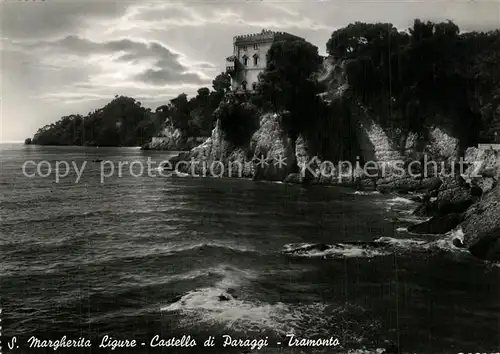 AK / Ansichtskarte Tramonto Santa Margherita Ligure Castello di Paraggi Tramonto