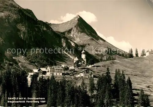 AK / Ansichtskarte Damuels_Vorarlberg mit kleinem Damuelserhorn Damuels Vorarlberg
