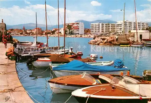 AK / Ansichtskarte Cros de Cagnes La Plage vue du Port Cros de Cagnes