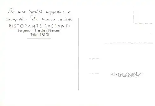 AK / Ansichtskarte Fiesole Ristorante Raspanti Fiesole