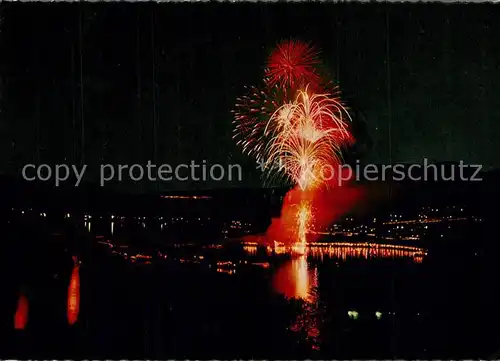 AK / Ansichtskarte Mondsee_Salzkammergut Seefest mit Feuerwerk Mondsee Salzkammergut