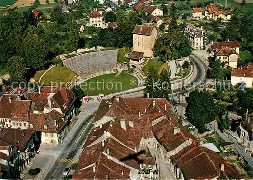 AK / Ansichtskarte Avenches Amphitheatre Vue aerienne Avenches