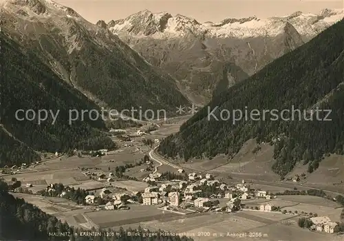 AK / Ansichtskarte Mallnitz_Kaernten mit Hannoverhaus und Ankogel Mallnitz Kaernten