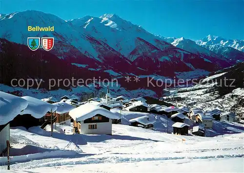 AK / Ansichtskarte Bellwald mit Weisshorn Bellwald