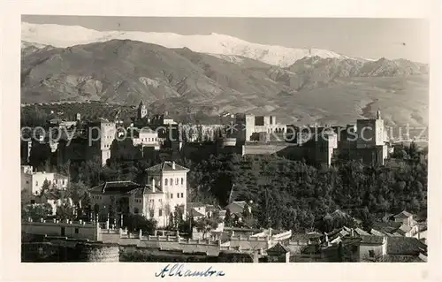AK / Ansichtskarte Alhambra_Granada Panorama Berge  