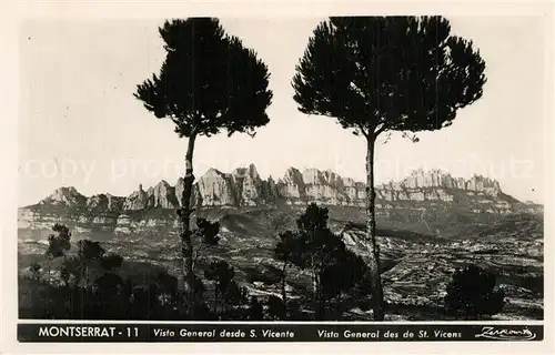 AK / Ansichtskarte Montserrat_Kloster Sankt Vicens Panorama Montserrat_Kloster
