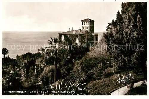 AK / Ansichtskarte Ventimiglia_Liguria Villa Hambury 