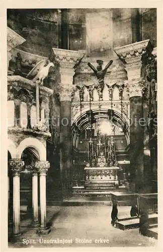 AK / Ansichtskarte Split_Spalato Altar raum Kirche Split_Spalato