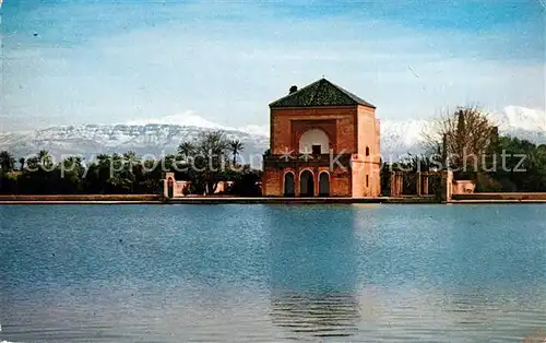 AK / Ansichtskarte Marrakech_Marrakesch Pavillon et bassin de la Menara Marrakech Marrakesch