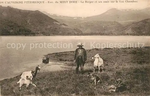 AK / Ansichtskarte Hirte Ziegen Mont Dore Berger Lac Chambon 