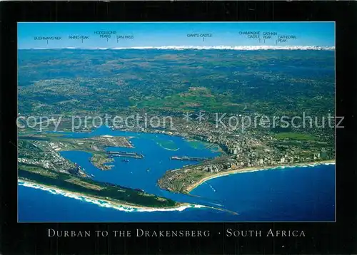 AK / Ansichtskarte Durban_South_Africa Arial view to the Drakensberg 
