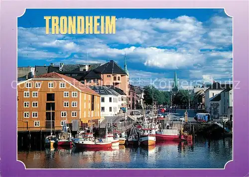 AK / Ansichtskarte Trondheim Ravnkloa Fiskehaller Havn Trondheim