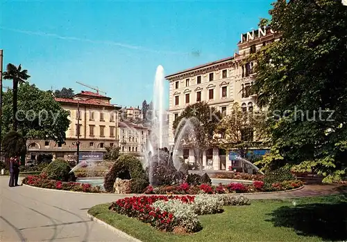 AK / Ansichtskarte Lugano_Lago_di_Lugano Springbrunnen Lugano_Lago_di_Lugano