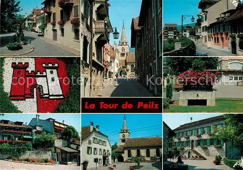 AK / Ansichtskarte La_Tour de Peilz Stadtansichten Wappen La_Tour de Peilz