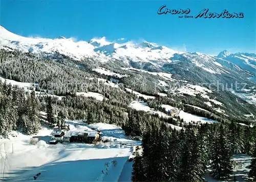 AK / Ansichtskarte Montana_Crans Vue generale sur les Alpes Bernoises en hiver Montana Crans