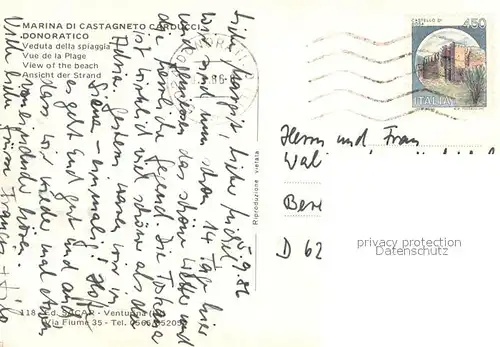 AK / Ansichtskarte Castagneto_Carducci Spiaggia Strand Castagneto_Carducci