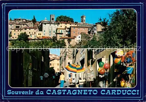 AK / Ansichtskarte Castagneto_Carducci Teilansichten Strassenpartie Ladengeschaefte Castagneto_Carducci