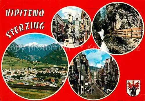 AK / Ansichtskarte Vipiteno Motivo Cascate di Stanghe Gilfenklamm Ortsmotive Alpenpanorama Vipiteno