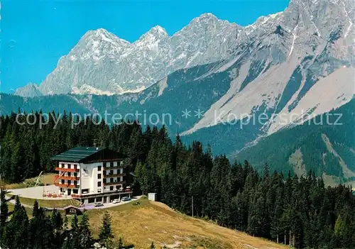 AK / Ansichtskarte Ramsau_Dachstein_Steiermark Hotel Berggasthof Erlbacher Dachsteingebirge Panorama Bergwelt Ramsau_Dachstein