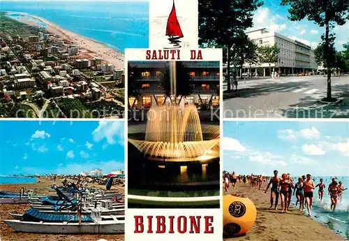 AK / Ansichtskarte Bibione Dall aereo Piazza Monti La spiaggia Notturno Fontana luminosa Giochi sulla spiaggia Bibione