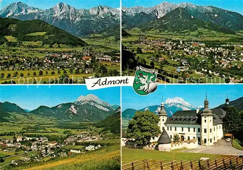 AK / Ansichtskarte Admont_Steiermark mit Hallermauern Hexenturm Natterriegel Gr Buchstein Jugendherberge Schloss Roethelstein Admont_Steiermark