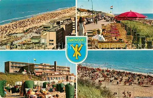 AK / Ansichtskarte Zandvoort_Holland Strand Promenade Hotelanlagen Zandvoort_Holland