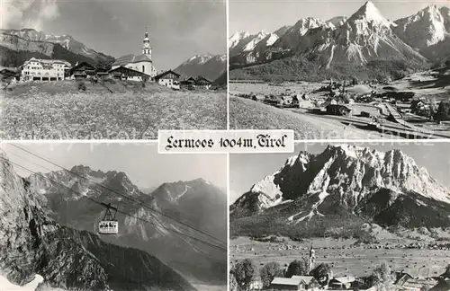 AK / Ansichtskarte Lermoos_Tirol Panorama Sesselbahn Kirche Lermoos Tirol