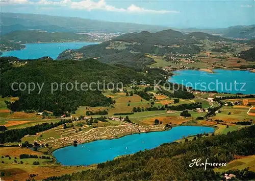 AK / Ansichtskarte Hafnersee Fliegeraufnahme mit Keutschachersee W?rthersee Hafnersee