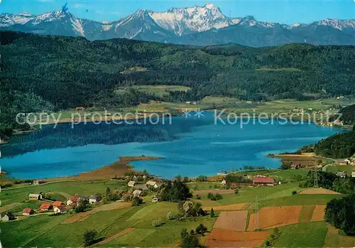 AK / Ansichtskarte Keutschach_See Fliegeraufnahme mit Mittagskogel Keutschach See