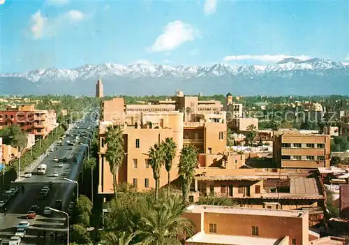 AK / Ansichtskarte Marrakech_Marrakesch Avenue Mohamed der 5. et Grand Atlas Marrakech Marrakesch