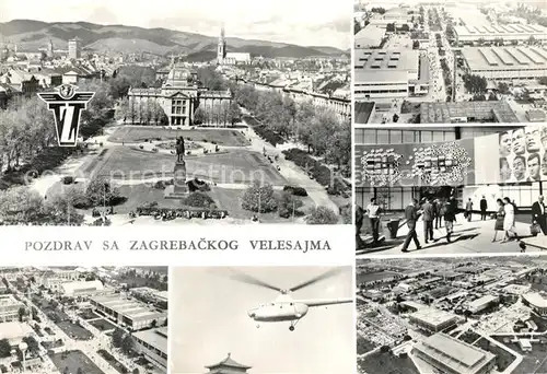 AK / Ansichtskarte Zagreb Velesajma Panorama Fliegeraufnahme Zagreb