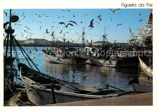 AK / Ansichtskarte Figueira_da_Foz Hafen Moewen Figueira_da_Foz