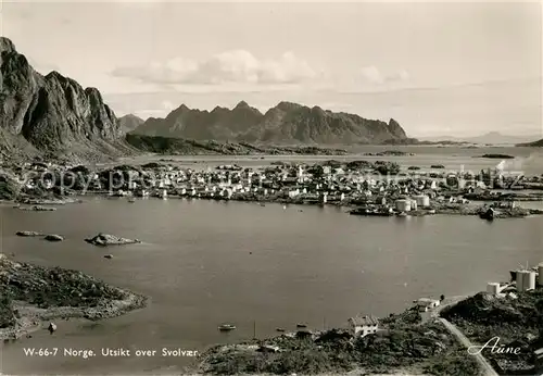 AK / Ansichtskarte Svolvær Panorama Fliegeraufnahme Svolvær