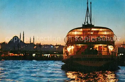 AK / Ansichtskarte Istanbul_Constantinopel Galata Koepruesu Sueleymaniye Cami Istanbul_Constantinopel