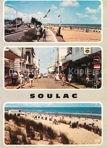AK / Ansichtskarte Soulac sur Mer Grande Plage Rue Principale Plage a l Ocean Soulac sur Mer