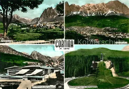 AK / Ansichtskarte Cortina_d_Ampezzo Panorama Stadio Olimpionico Trampolino Olimpionico Cortina_d_Ampezzo