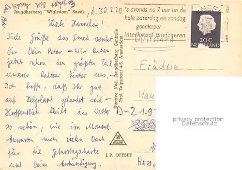 AK / Ansichtskarte Sneek Jugendherberge Sneek