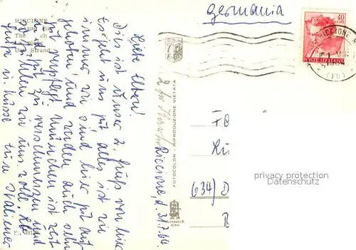 AK / Ansichtskarte Riccione Strandleben Riccione